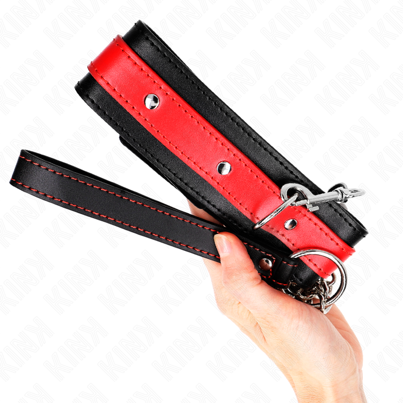 KINK - HALSKETTE MIT ROTEM ARMBAND 65 CM VERSTELLBAR 36-43 CM X 5 CM