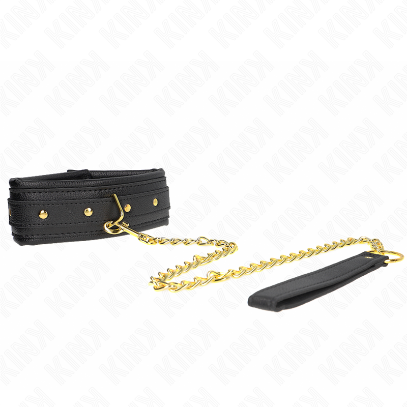 KINK - HALSKETTE MIT ARMBAND AUS SCHWAMMLEDERIMITAT, MODELL 1, VERSTELLBAR 37-54 CM X 3 CM