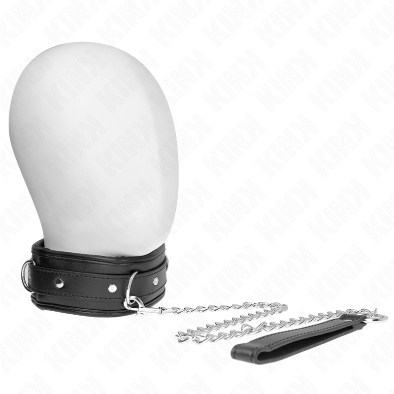 KINK - HALSKETTE MIT ARMBAND AUS SCHWAMMLEDERIMITAT, MODELL 3, VERSTELLBAR 37-54 CM X 3 CM