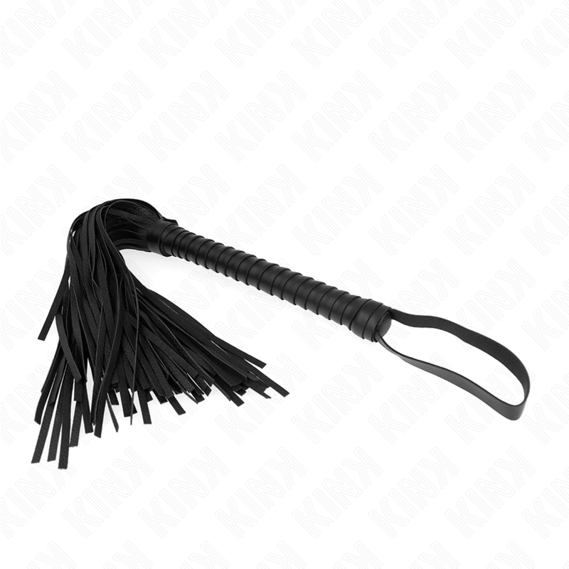 KINK – Peitsche mit schwarzem strukturiertem Griff, 48,5 cm
