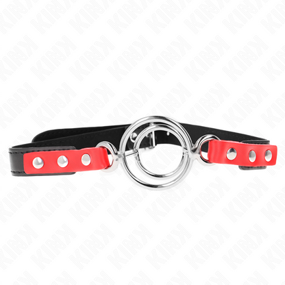 KINK - GAG MIT MEHREREN O-RINGEN 4 / 4,8 CM ROT 38 X 56 CM