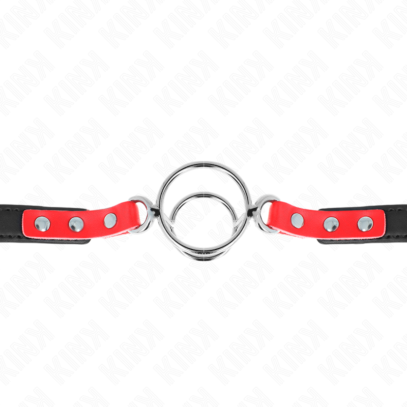 KINK - GAG MIT MEHREREN O-RINGEN 4 / 4,8 CM ROT 38 X 56 CM