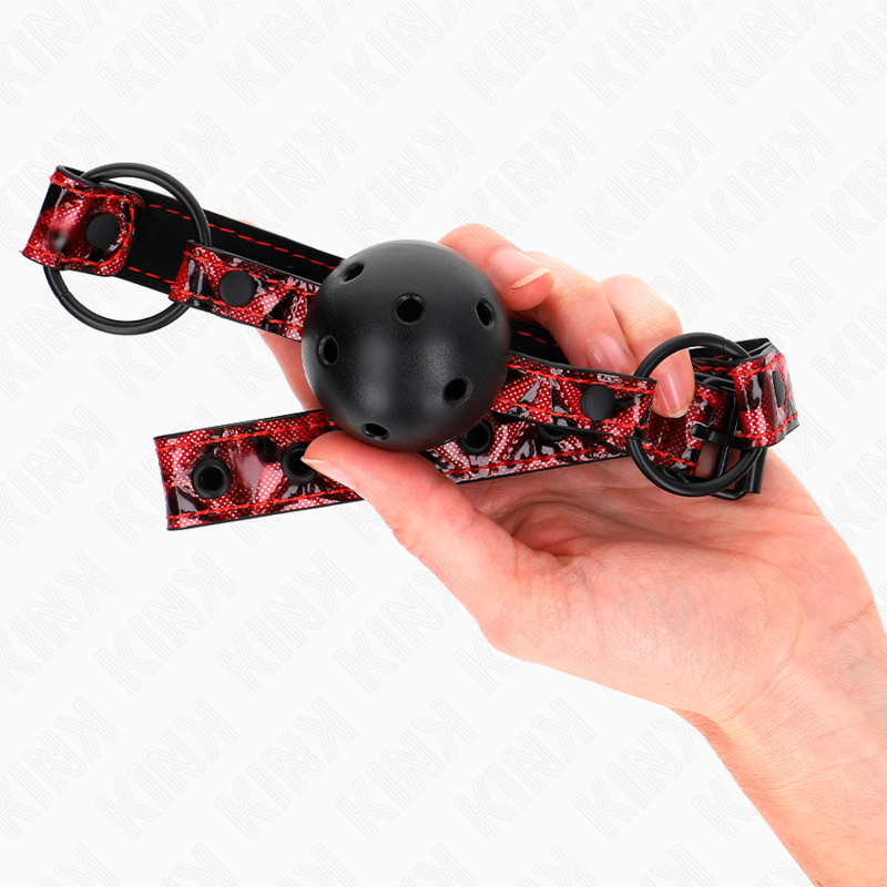 KINK – RAUTENMUSTER-BALL 4,5 CM GAG MODELL 2 64,5 CM VERSTELLBAR 42-60 CM