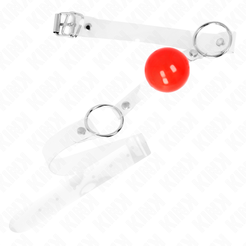 KINK – ROT TRANSPARENTER PVC-BALL 4 CM VERSTELLBARE TASCHE