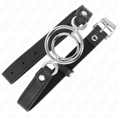 KINK - GAG MIT MEHREREN O-RINGEN 5 CM SCHWARZ 63 X 2,5 CM