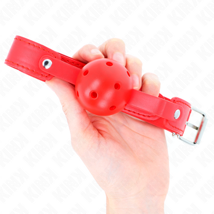 KINK - ROTER ATMUNGSAKTIVER BALL 4,5 CM TASCHE 65 x 2,5 CM