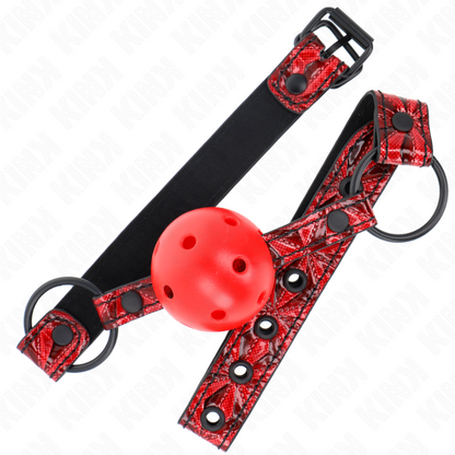 KINK – RAUTENMUSTER-BALL 4,5 CM GAG MODELL 1 64,5 CM VERSTELLBAR 42-60 CM