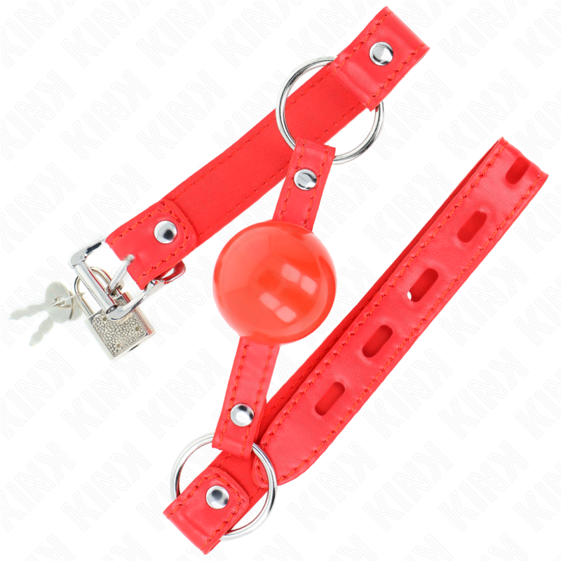 KINK - TPE-BALLKnebel 4 CM MIT ROJO-SCHLOSS 60 x 2 CM