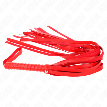 KINK - ROTE Peitsche, kurzer Griff, langer Schwanz, 70 cm