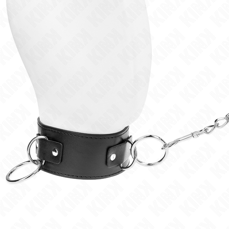 KINK - HALSBAND MIT LEINE 65 CM 3 RINGE MODELL 2 VERSTELLBAR 36-43 CM X 5 CM