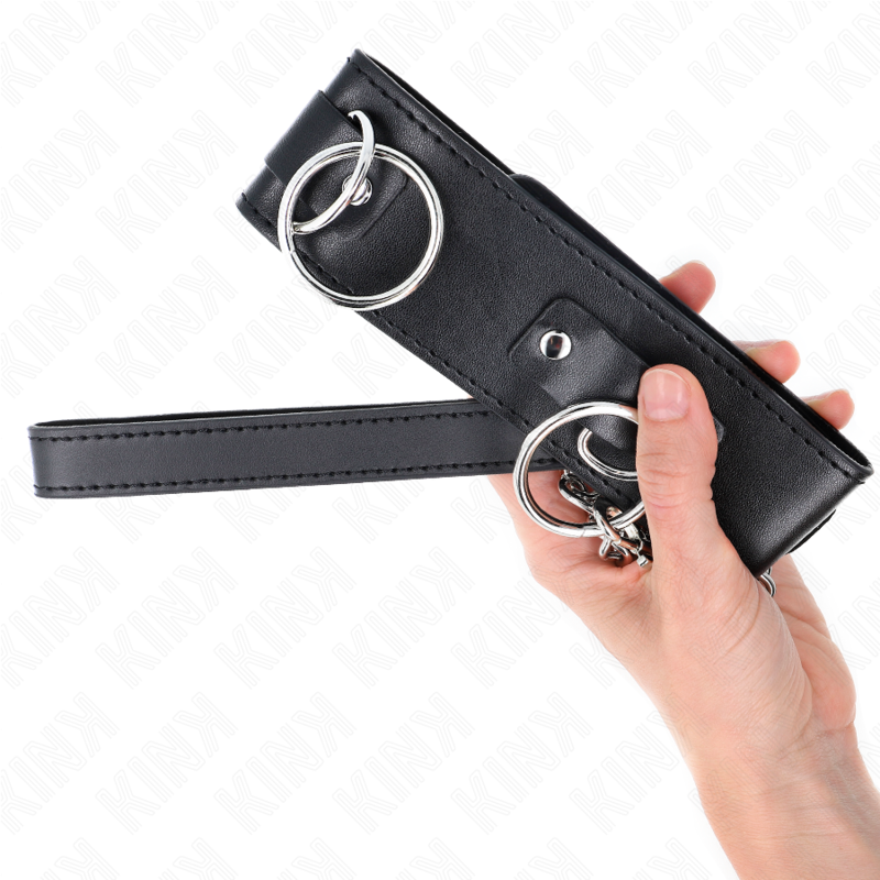 KINK - HALSBAND MIT LEINE 65 CM 3 RINGE MODELL 2 VERSTELLBAR 36-43 CM X 5 CM