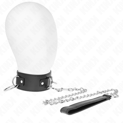KINK - HALSBAND MIT LEINE 65 CM 3 RINGE MODELL 2 VERSTELLBAR 36-43 CM X 5 CM
