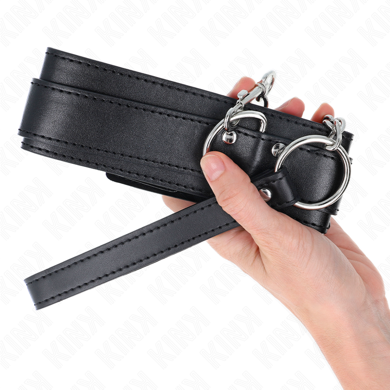 KINK - HALSKETTE MIT ARMBAND 65 CM, VERSTELLBARE SILBERSCHNALLEN 33-46 CM X 5,5 CM