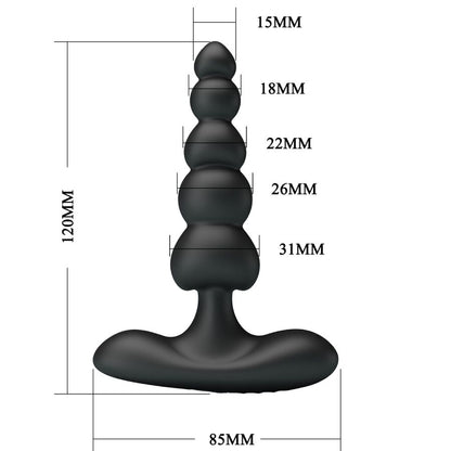 PRETTY LOVE - VIBRATEUR ANAL SIDNEY 10 VIBRATIONS NOIR