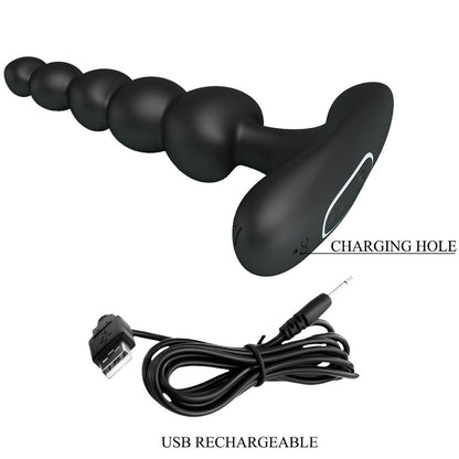 PRETTY LOVE - VIBRATEUR ANAL SIDNEY 10 VIBRATIONS NOIR