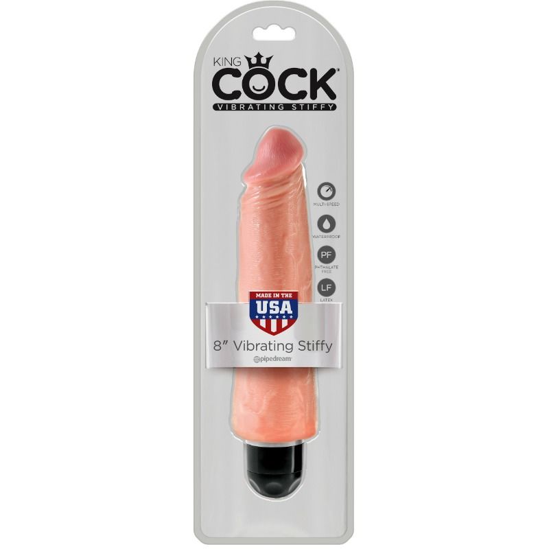 KING COCK - VIBRATEUR RÉALISTE ET RIGIDE 20,3 CM NATUREL