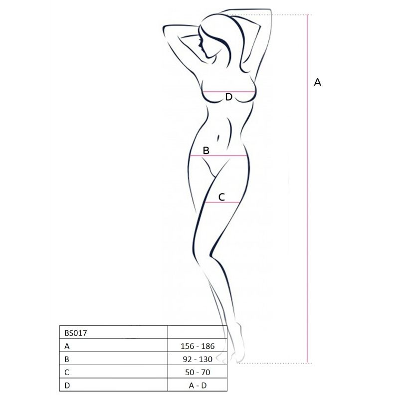 PASSION – DAMEN BS017 WEISSER BODYSTOCKING, EINE GRÖSSE