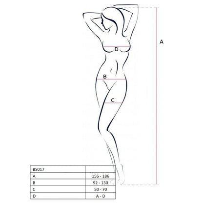 PASSION – DAMEN BS017 WEISSER BODYSTOCKING, EINE GRÖSSE