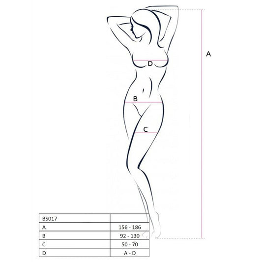 PASSION – DAMEN BS017 WEISSER BODYSTOCKING, EINE GRÖSSE