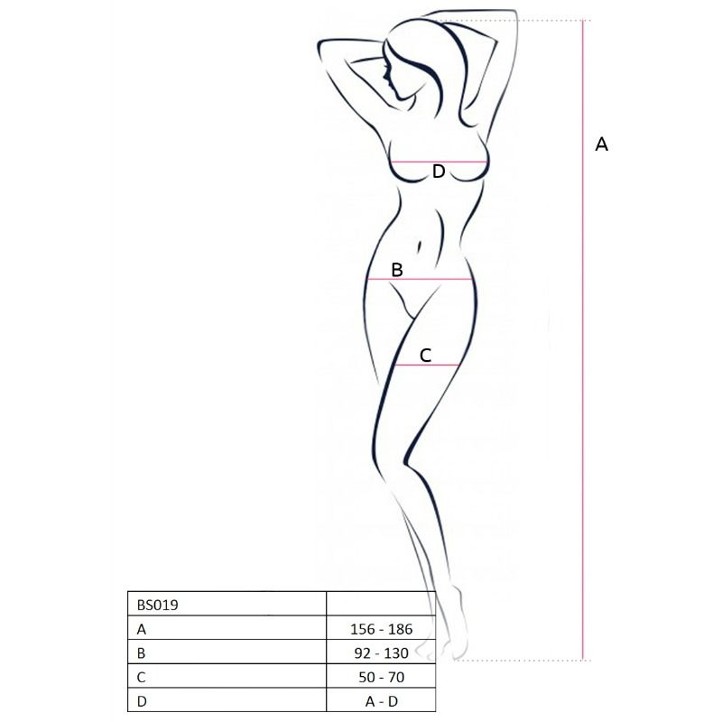 PASSION – DAMEN BS019 WEISSER BODYSTOCKING, EINE GRÖSSE