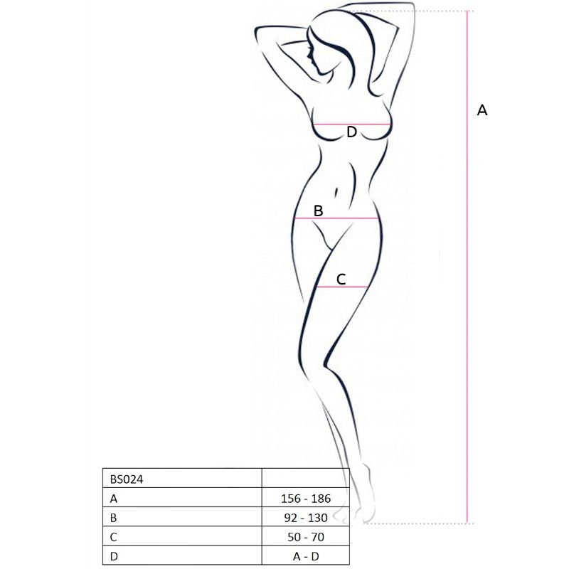 PASSION – DAMEN BS024 WEISSER BODYSTOCKING, EINE GRÖSSE