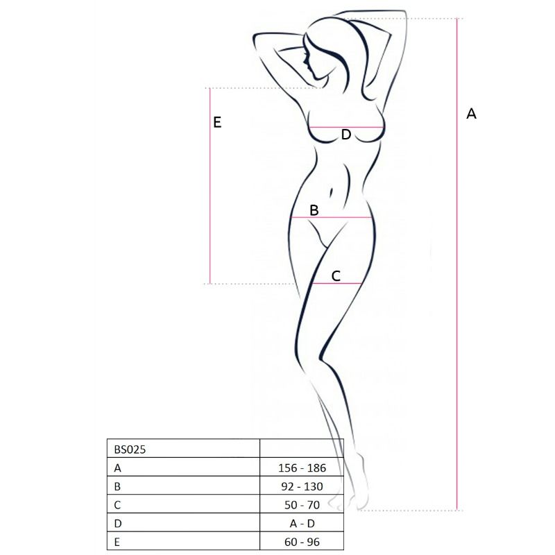 PASSION – DAMEN BS025 WEISSES KLEID IM BODYSTOCKING-STIL, EINE GRÖSSE