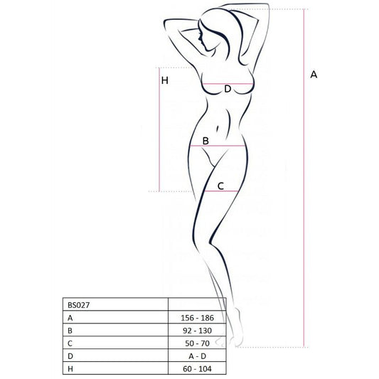 PASSION – DAMEN BS027 ROTES BODYSTOCKING-KLEID, EINE GRÖSSE