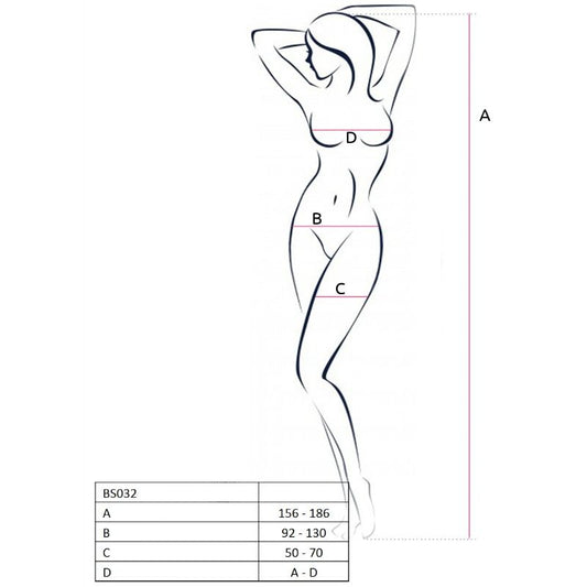 PASSION - DAMEN BS032 ROTER BODYSTOCKING, EINE GRÖSSE