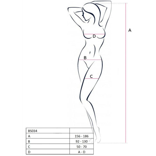 PASSION – DAMEN BS034 ROTER BODYSTOCKING, EINE GRÖSSE