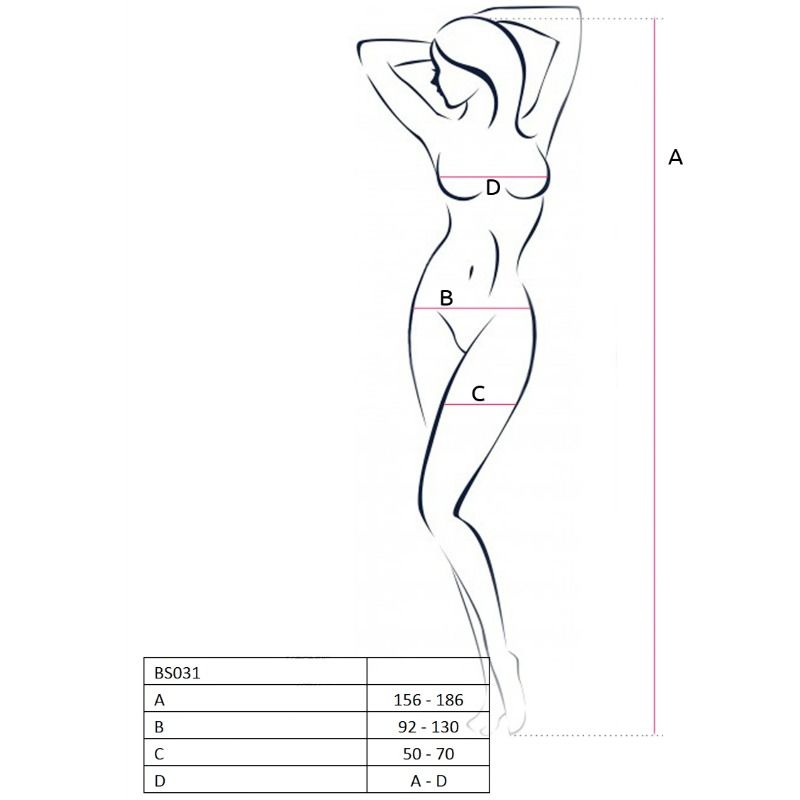 PASSION – DAMEN BS031 ROTER BODYSTOCKING, EINE GRÖSSE