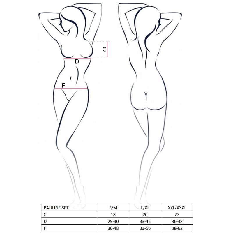 PASSION – DAMEN PAULINE 3-TEILIGES SET GRÖSSE S/M