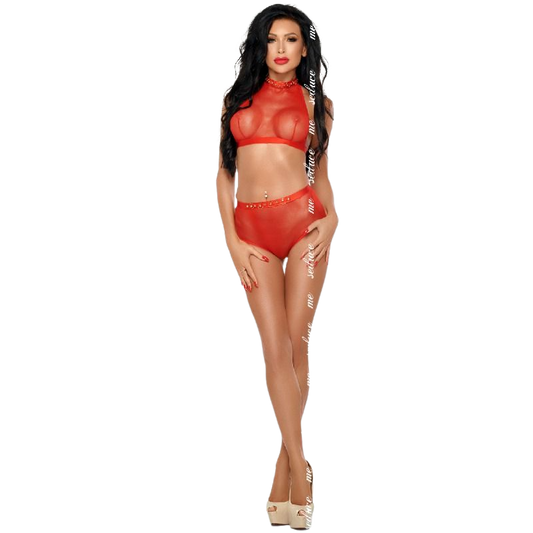 ME-SEDUCE - MONA SET ROUGE XXL/XXXL
