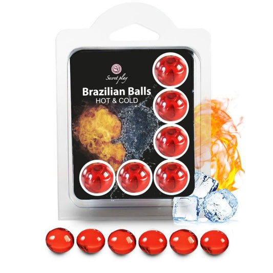 SECRETPLAY - SET MIT 6 BRASILIANISCHEN BÄLLEN MIT HEISS- UND KALTEFFEKT