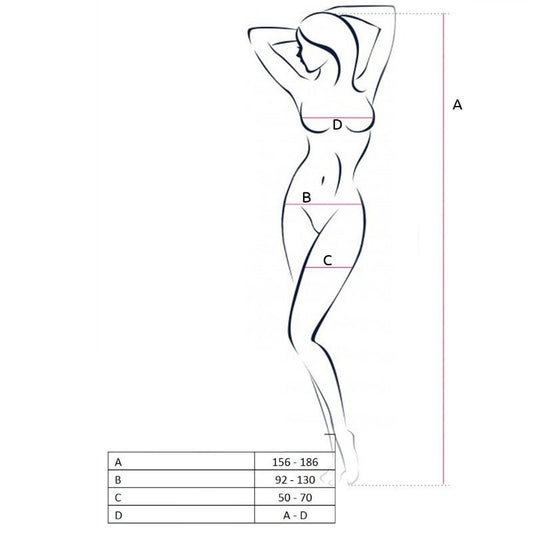 PASSION – DAMEN BS053 WEISSER BODYSTOCKING, EINE GRÖSSE