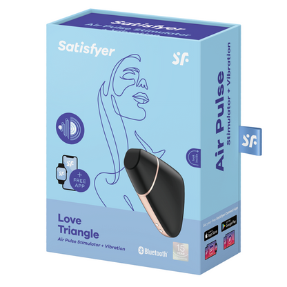 SATISFYER - STIMULATEUR ET VIBRATEUR AIR LOVE TRIANGLE BLANC