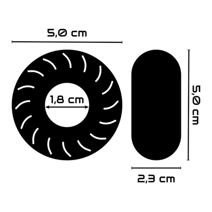 POWERING – SUPER FLEXIBLER UND WIDERSTANDSFÄHIGER PENISRING 5CM PR08 SCHWARZ