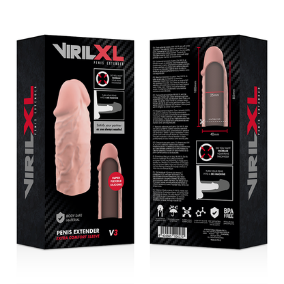 VIRILXL - NATÜRLICHE FLÜSSIGE SILIKON-PENISVERLÄNGERUNG V3